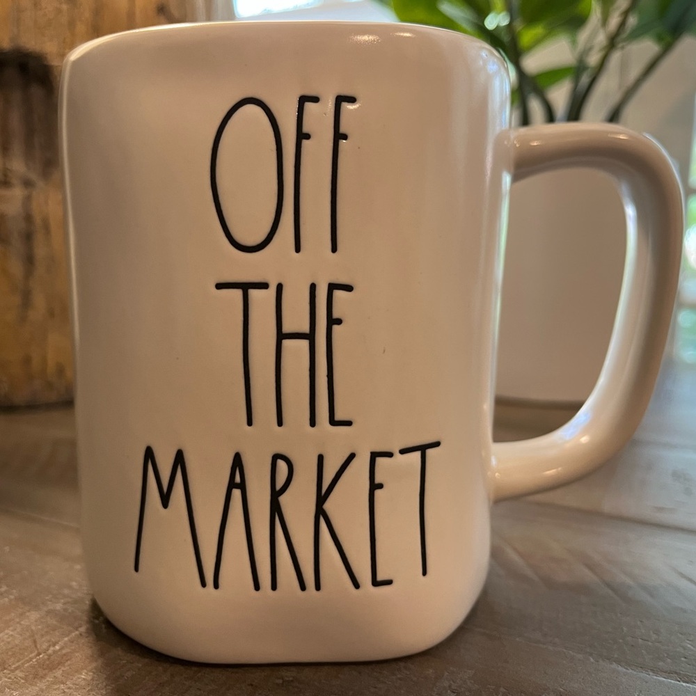 Rae Dunn OFF THE MARKET White Ceramic Mug